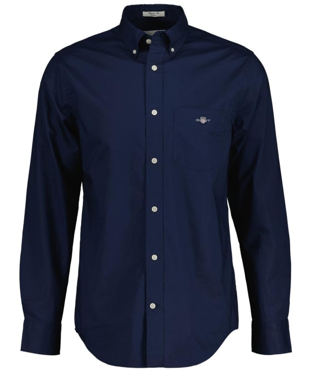 Men's GANT Regular Fit Long Sleeve Poplin Shirt - Marine