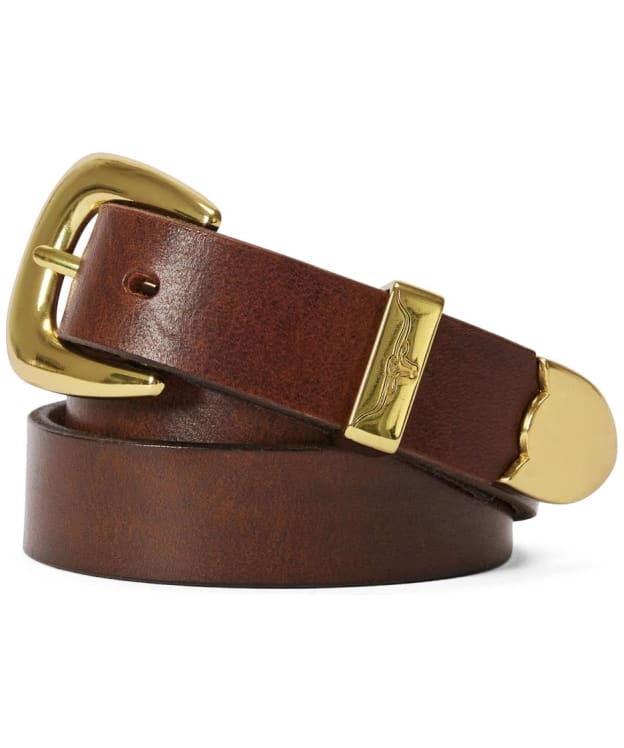 Women's R.M. Williams Cate Belt - Brass Buckle - Light Chocolate