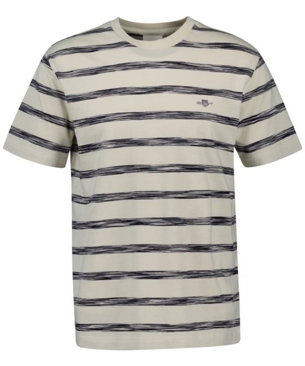 Men's GANT Striped Short Sleeve Cotton T-Shirt - Cream