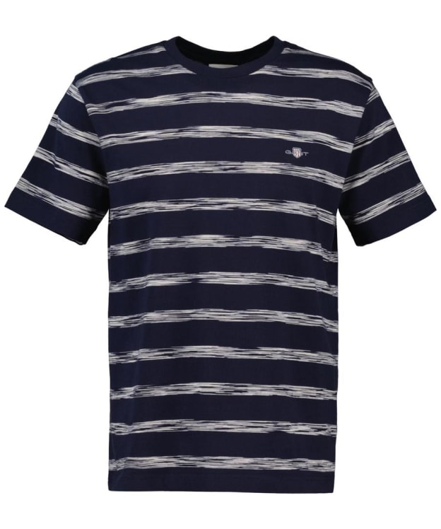 Men's GANT Striped Short Sleeve Cotton T-Shirt - Evening Blue