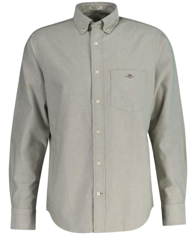 Men's GANT Regular Fit Long Sleeve Cotton Oxford Shirt - Moss Green