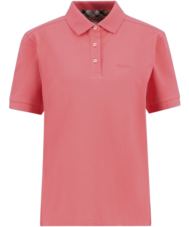 Women's Barbour Bowford Polo Top - Pink Punch