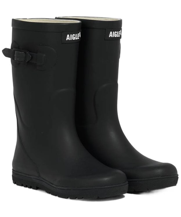 Kid's Aigle Woody-Pop 2 Rubber Wellington Boots - 3-6 - Marine