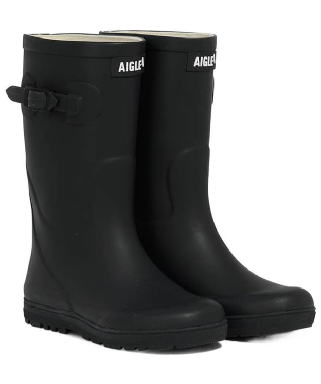 Kid’s Aigle Woody-Pop 2 Rubber Wellington Boots - 7-1 - Marine