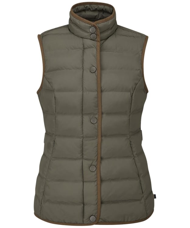 Women's Alan Paine Calsall Quilted Gilet Waistcoat - Olive
