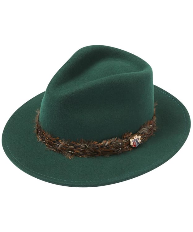 Alan Paine Richmond Wool Felt Feather Fedora Hat - Bottle