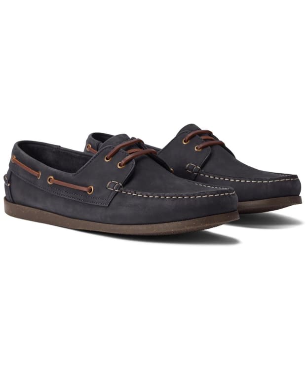 Men's R.M. Williams Islet Moccasin Nubuck Boat Shoe - Navy