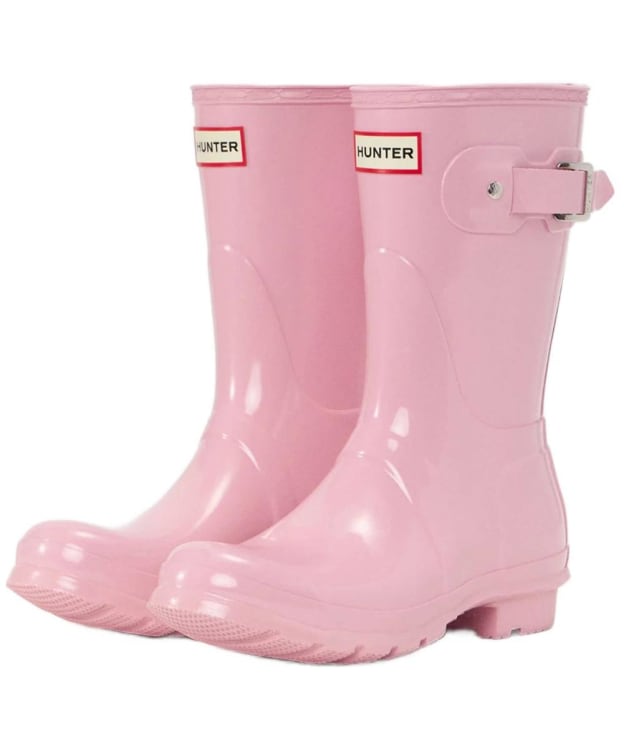 Women's Hunter Original Short Gloss Wellington Boots - Pink Nectar