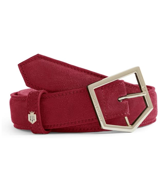 Women's Fairfax & Favor Felbrigg Suede Belt - Cherry