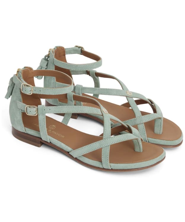 Women's Fairfax & Favor Brancaster Sandals - Mint
