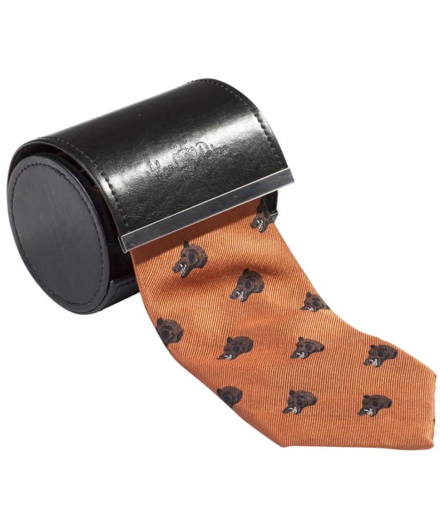 Men's Alan Paine Ripon Silk Tie - Wild Boar Design - Rust