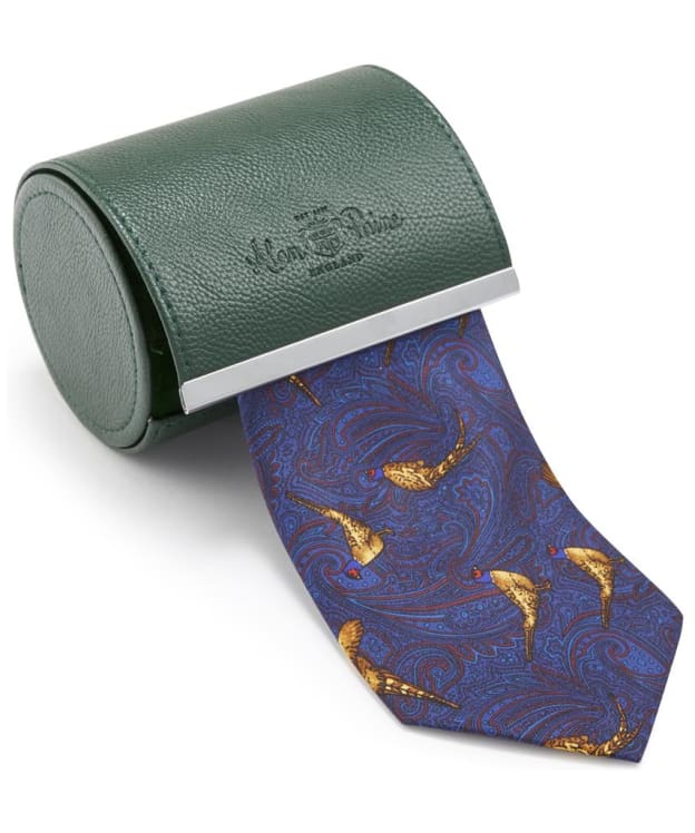Men's Alan Paine Ripon Silk Country Tie - Navy
