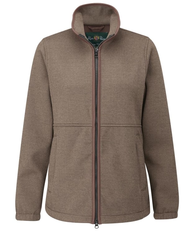 Women's Alan Paine Aylsham Full Zip Fleece Jacket - Brown Herringbone
