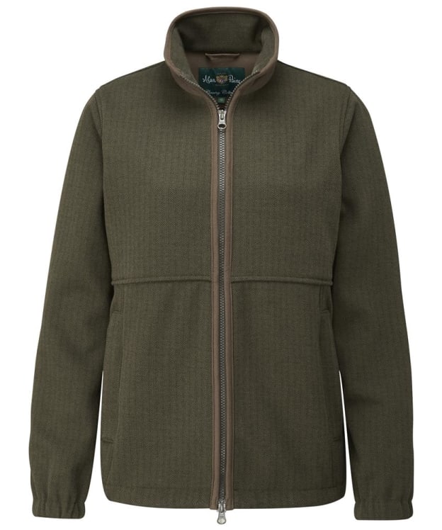 Women's Alan Paine Aylsham Full Zip Fleece Jacket - Green Herringbone