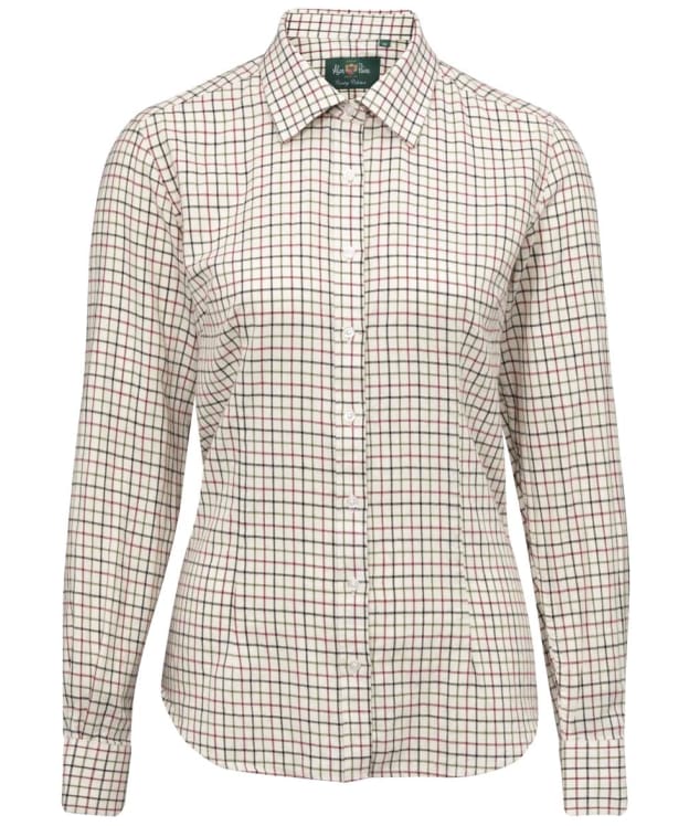 Women's Alan Paine Bromford Classic Fit Cotton Shirt - Red