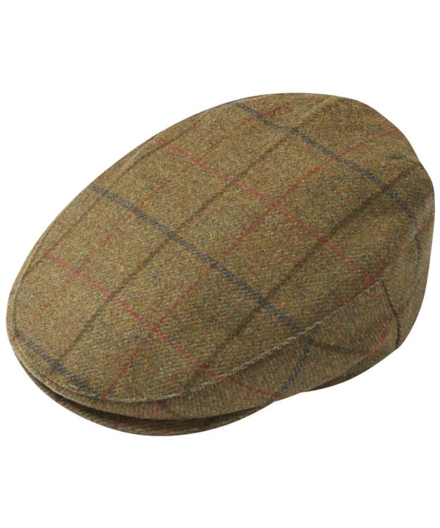Men's Alan Paine Combrook Waterproof Tweed Flat Cap - Thyme