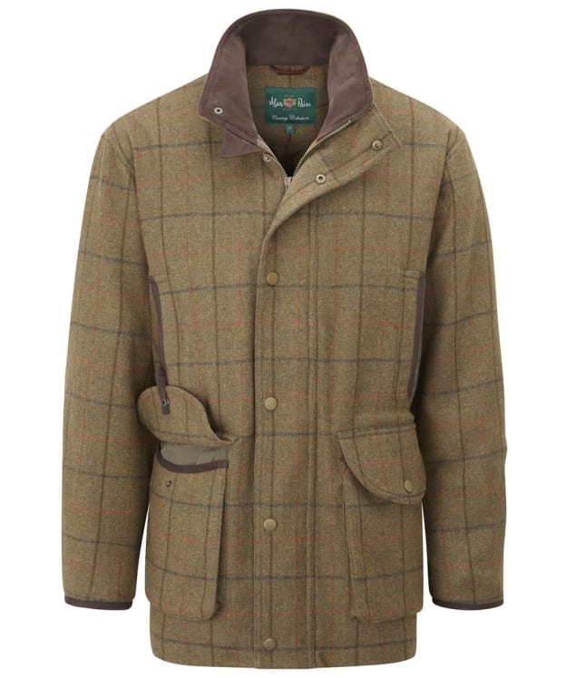 Men's Alan Paine Combrook Waterproof Tweed Field Coat - Thyme