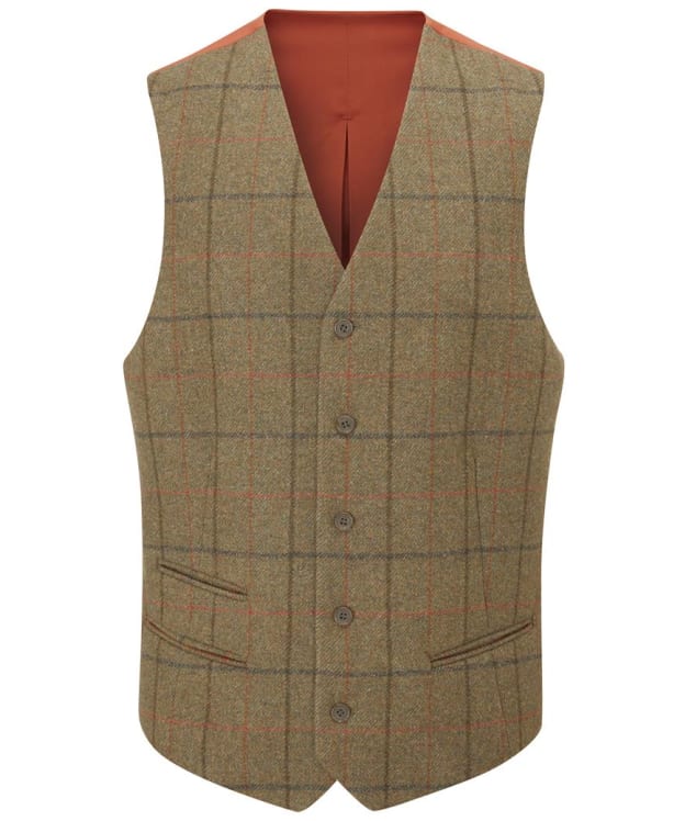 Men's Alan Paine Combrook Water Repellent Tweed Waistcoat - Thyme