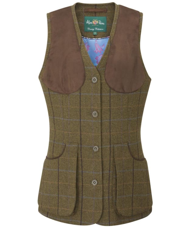 Women's Alan Paine Combrook Tweed Shooting Waistcoat - Hazel