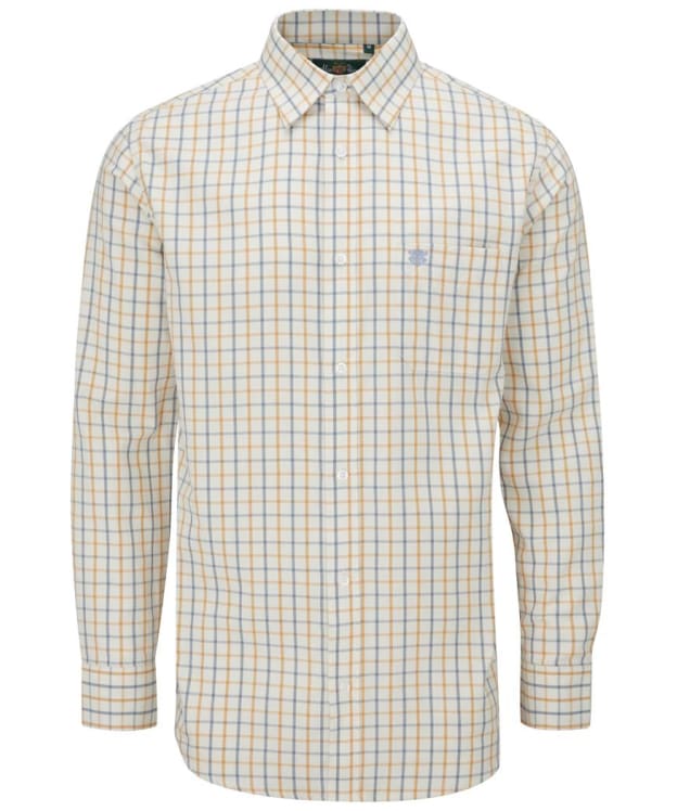 Men's Alan Paine Ilkley Shooting Fit Cotton Shirt - Blue / Gold
