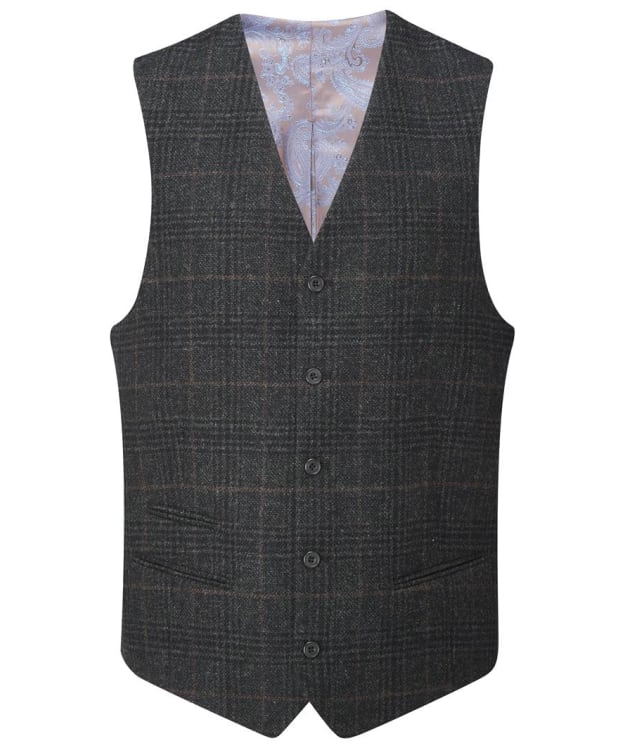 Men's Alan Paine Surrey Tweed Waistcoat - Green Check