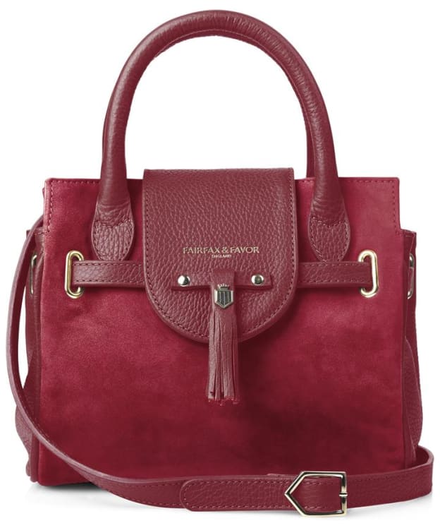 Women's Fairfax & Favor The Mini Windsor Suede Handbag - Cherry