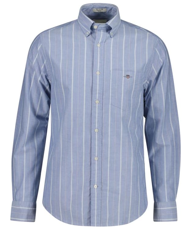 Men's GANT Regular Fit Classic Oxford Stripe Shirt - Rich Blue