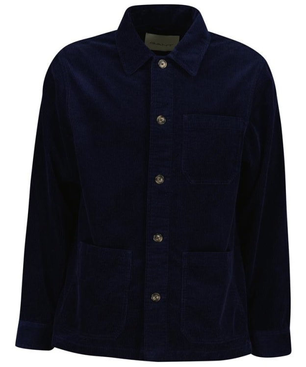 Men's GANT Regular Fit Cord Overshirt - Evening Blue