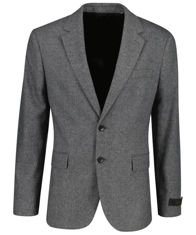 Men's GANT Flannel Herringbone Suit Jacket - Antracite Melange