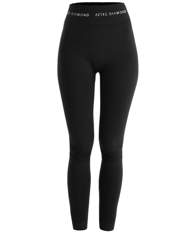 Women's Aztec Diamond Thermal Base Layer Leggings - Black