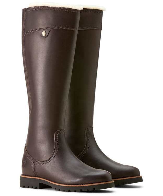 Women's Ariat Arlington Sherpa Lined Waterproof Boots - Espresso