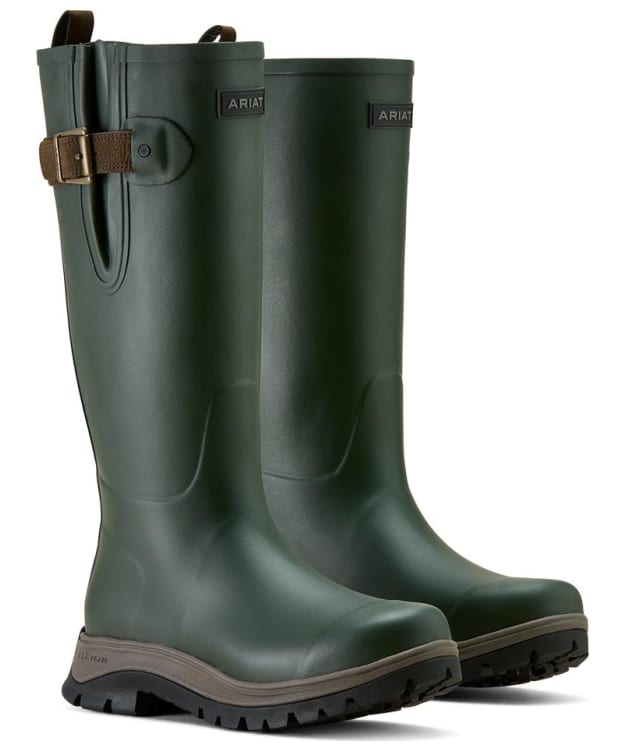 Men's Ariat Woodstock Rubber Wellington Boots - Olive Night