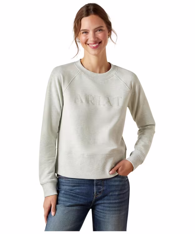 Women's Ariat Martine Logo Sweatshirt - Heather Grey