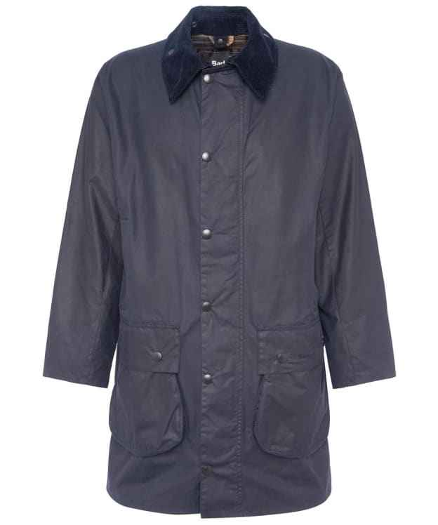 Men's Barbour Border Waxed Jacket - Navy