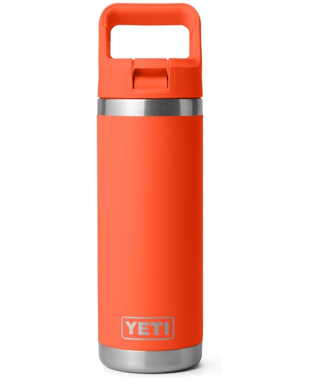 YETI Rambler 18oz Stainless Steel Vacuum Insulated Leakproof Colour Straw Bottle - Papaya