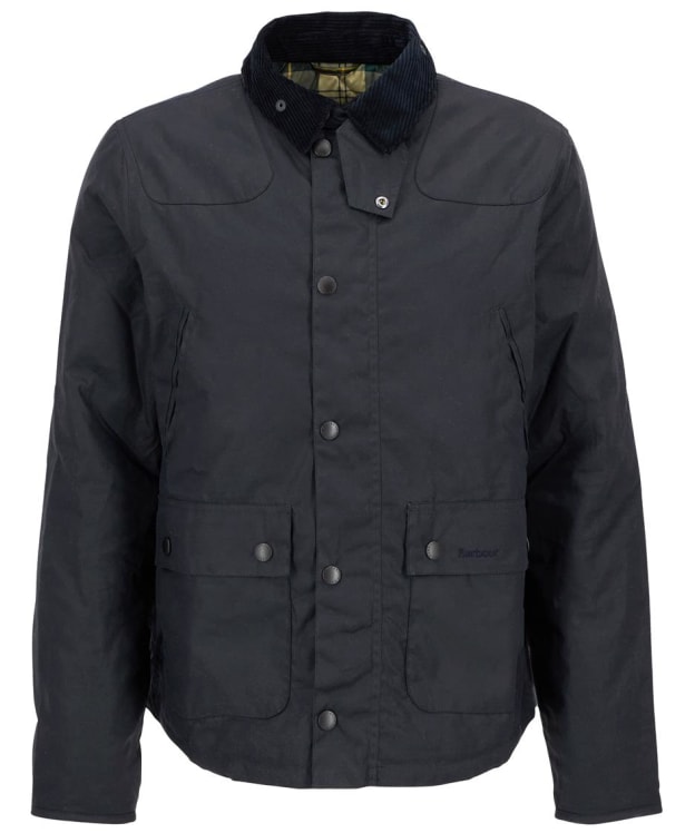 Men's Barbour Reelin Waxed Jacket - Navy