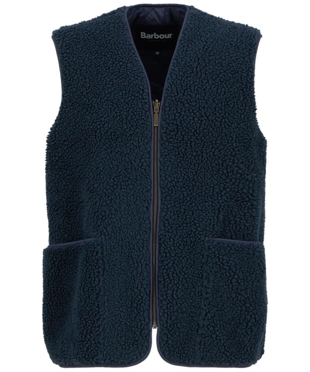 Men’s Barbour Berber Fleece Waistcoat / Zip-In Liner - Navy