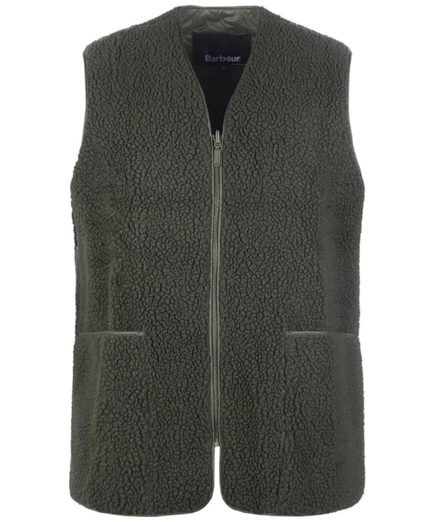Men’s Barbour Berber Fleece Waistcoat / Zip-In Liner - Sage