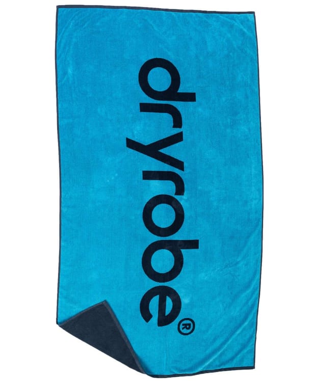 dryrobe® Organic Cotton Beach Towel - Blue / Charcoal Grey