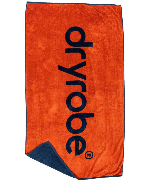 dryrobe® Organic Cotton Beach Towel - Orange / Deep Sea Blue