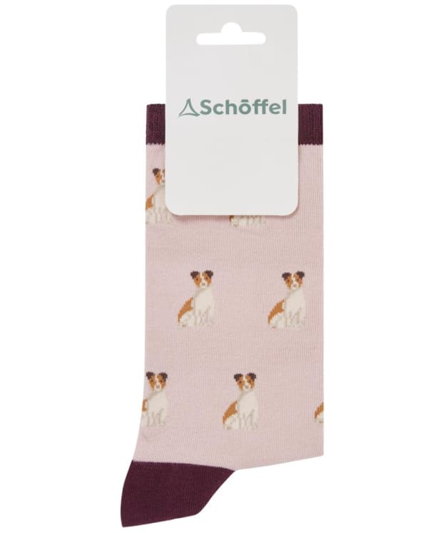 Women's Schöffel Single Cotton Socks - Jack Russell Print