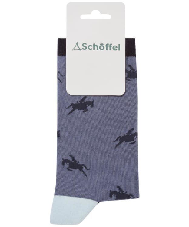 Women's Schöffel Single Cotton Socks - Navy Horse