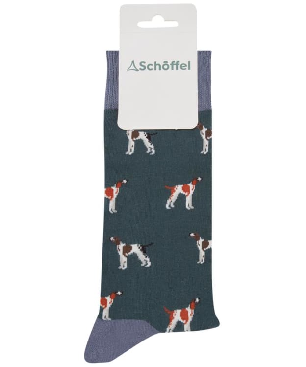 Men’s Schöffel Single Cotton Socks - Green Pointer