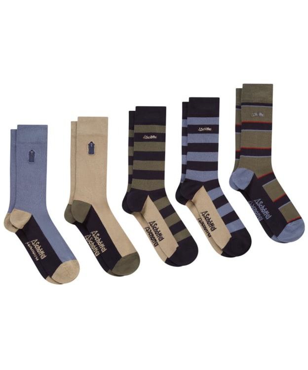 Men’s Schöffel Bamboo Socks – 5 Pack - Oakham Mix