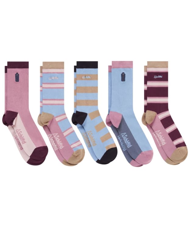 Women’s Schoffel Bamboo Socks – Box of 5 - Lindon Mix