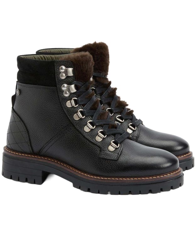Women's Barbour Bamburgh Hiking Style Boots - Black