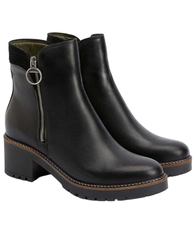 Women's Barbour Dahlia Heeled Boots - Black