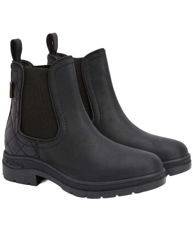 Women's Barbour Amble Chelsea Boots - Black Nubuck