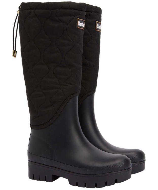 Women's Barbour Marnie Quilted Tall Wellies - Black