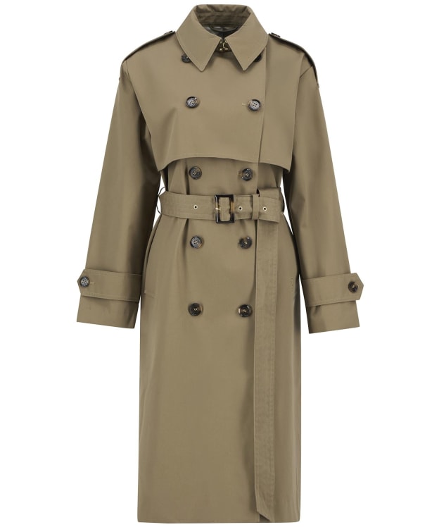 Women's Barbour Aoife Trench Showerproof - Military Brown / Hollyhock